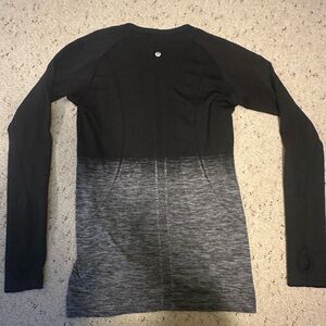 lululemon athletica Black and Gray Long Sleeve Top